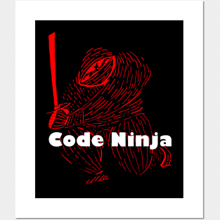 Code Ninja (red and black) Posters and Art